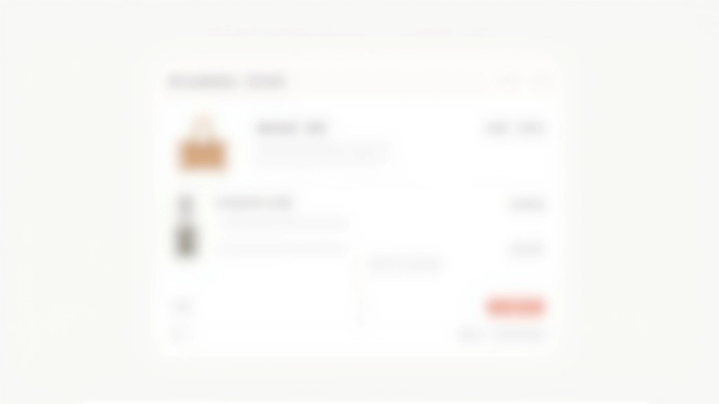 Shopping cart layout diagram showing two-column design with product list on left and pricing summary on right side